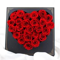china Forever Luxury Preserved Roses , Flower Heart Box For Wedding Gift