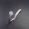 China Adjustable Silver Cubic Zirconia Rings Imperial Crown Shape AAA Cubic Zirconia factory