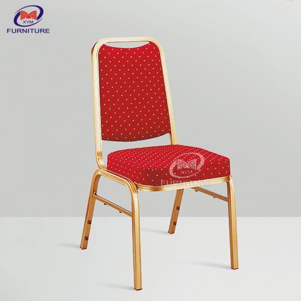 Quality Red Dotted Fabric Hotel Banquet High End Upholstered Dining Chairs Multi Colored for sale