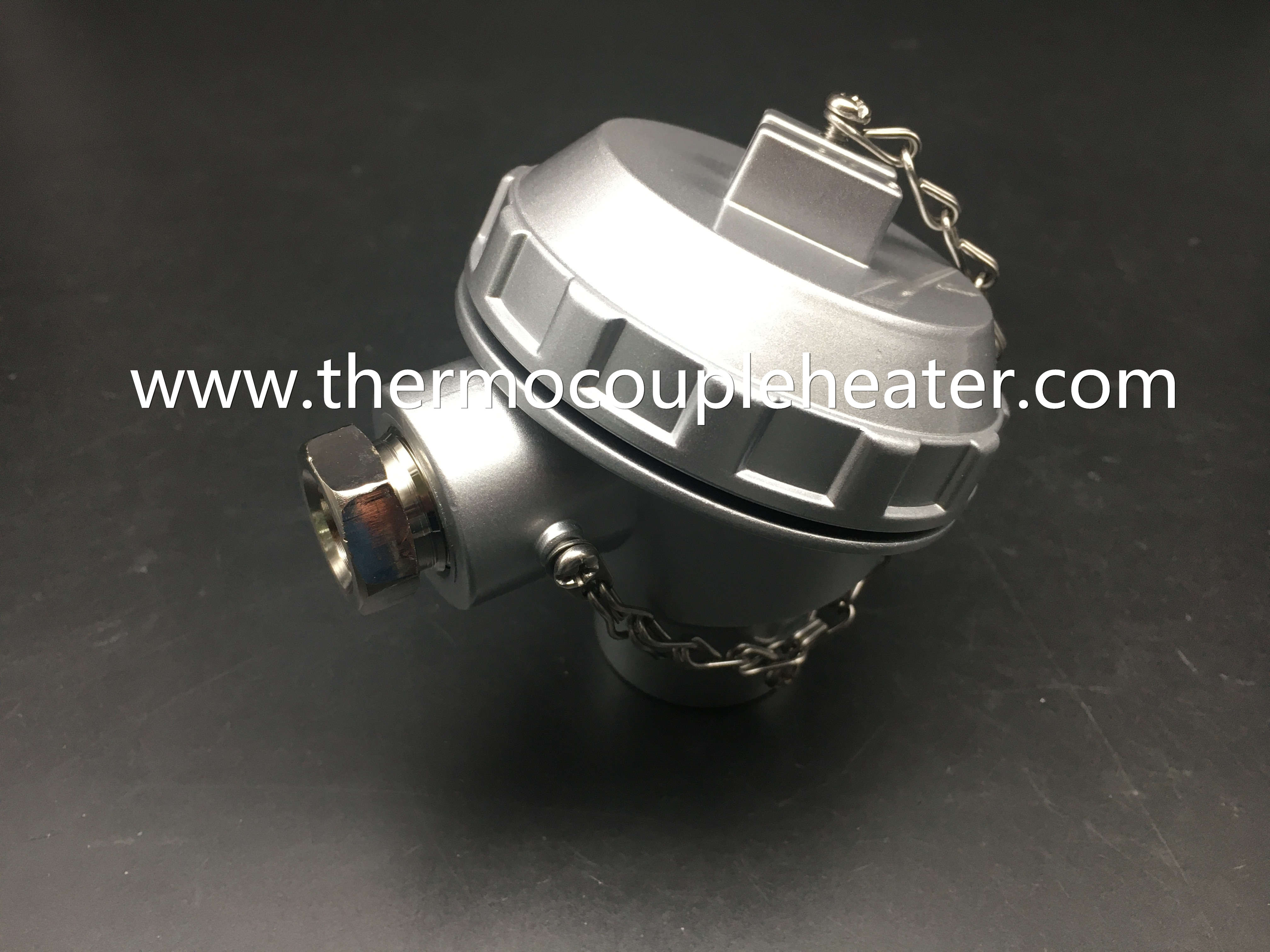 China Thermocouple Head KMC RTD PT100 Connection Head With Stainless Steel Chain factory
