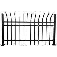 China Garden used wrought iron fencing for sale powder coated spear top steel fencing factory