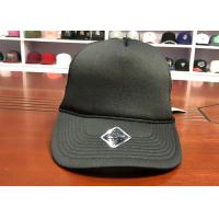 China Customized Black 5 Panel Foam Back Blank Mesh Trucker Hats for sale
