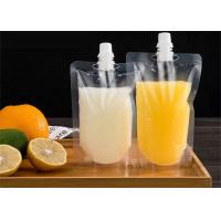 Quality Food Grade Stand Up Plastic Drink Liquid Spout Pouch For Wine Milk Juice for sale