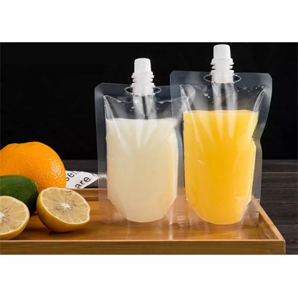 Quality Food Grade Stand Up Plastic Drink Liquid Spout Pouch For Wine Milk Juice Beverage for sale