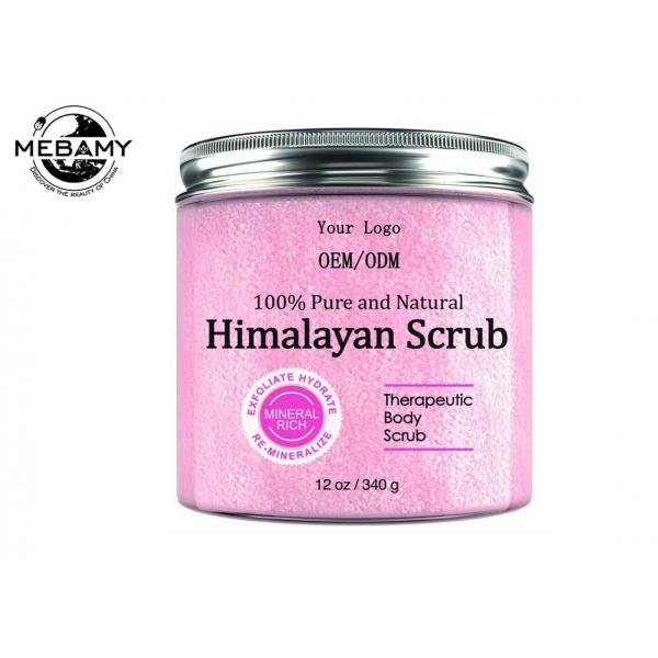 Quality Himalayan Salt Skin Care Body Scrub With Lychee Fruit Oil All Natural Cleansing Exfoliator for sale