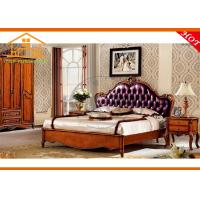 China Indian antique wooden leather luxury royal oak bedroom furniture designs royal bedroom furniture sets factory