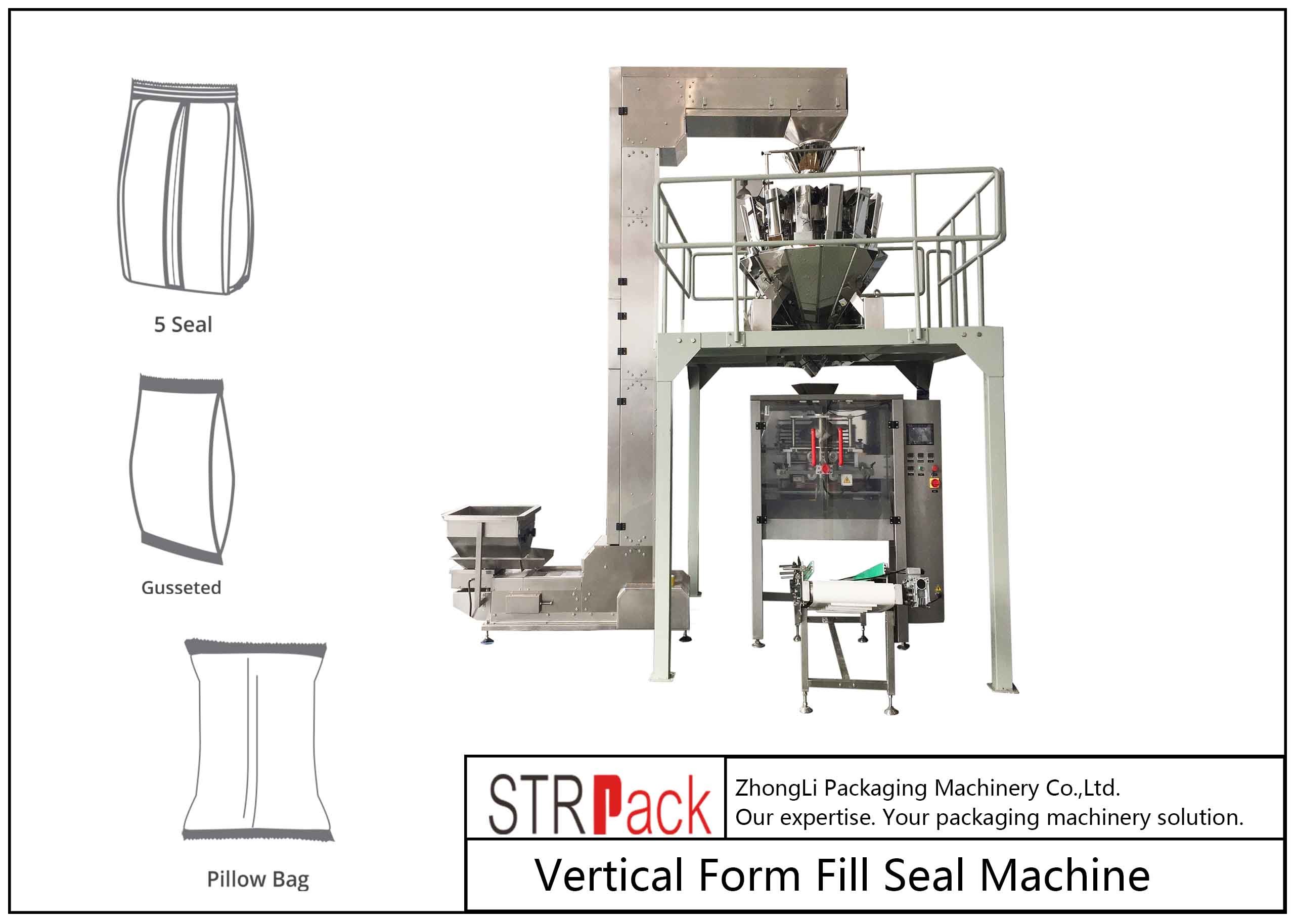 China Vertical Multi Head Scale Packing Machine 100 - 5000g Measuring Range With Multi-head Combination Weigher factory
