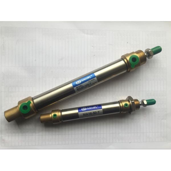 Quality Brass Front / End Caps Mini Pneumatic Cylinder , Small Air Cylinder With / Without Magnet for sale
