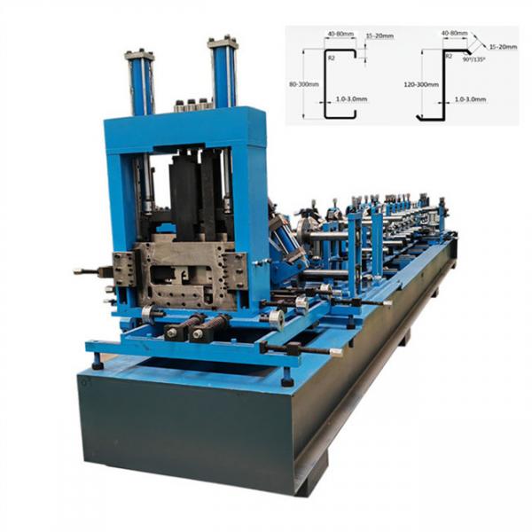 Quality CZ Purlin roll forming machine automatic C purlin forming machine Z steel frame making machine for sale