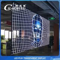 Quality Aluminum Alloy 16 Bit Transparent LED Display , SMD2020 LED See Through Screen for sale