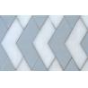 China Grey White Color Handmade Kitchen Backsplash Glass Tiles Chevron Pattern Design factory