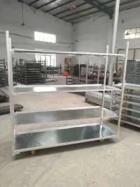 Quality Metal Flower Cart  Shipping Cart Metal Plant Greenhouse Trolley Danish Cart for sale
