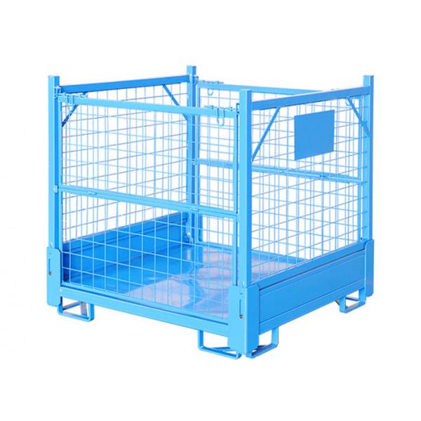 Quality OEM Stackable Stillage Cage Welde Mild Mesh Steel Pallet Cages Collapsible for sale