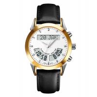 China azan watch Reloj Q036 Qibla wristwatch sapphire glass head layer cowhide stainless steel digital watches mens watch for sale