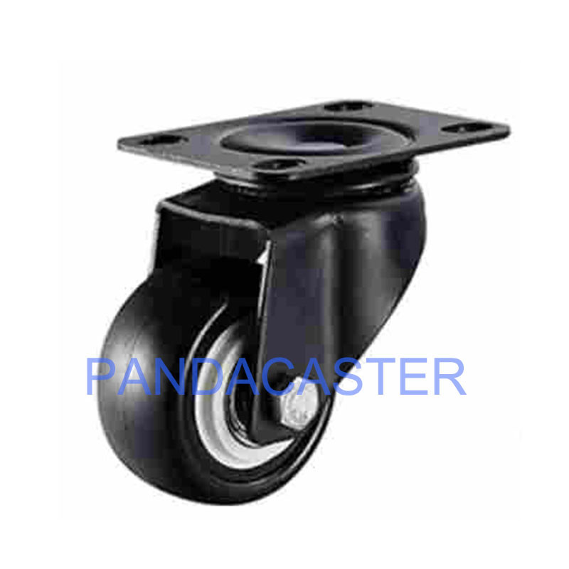 China Ball Bearing Swivel Casters And Wheels 50mm 2 Inch Black For Furniture factory