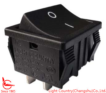 Quality Factory R3-2 ON-OFF Rocker Switch, 24*21mm, Black Housing, Red/Black Button, 20A for sale