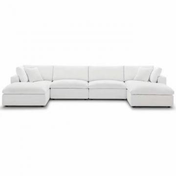 Quality 21117 Soft Linen Modular Sectional Cloud Sofa Multipurpose For Living Room for sale