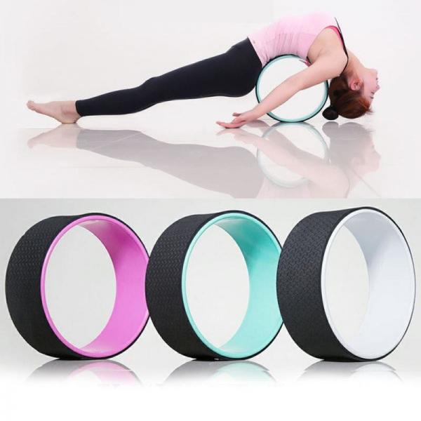 Quality TPE Yoga Roller Wheel  Fitness Pilates Circle Waist Shape Gym Workout Back Training Tool for sale