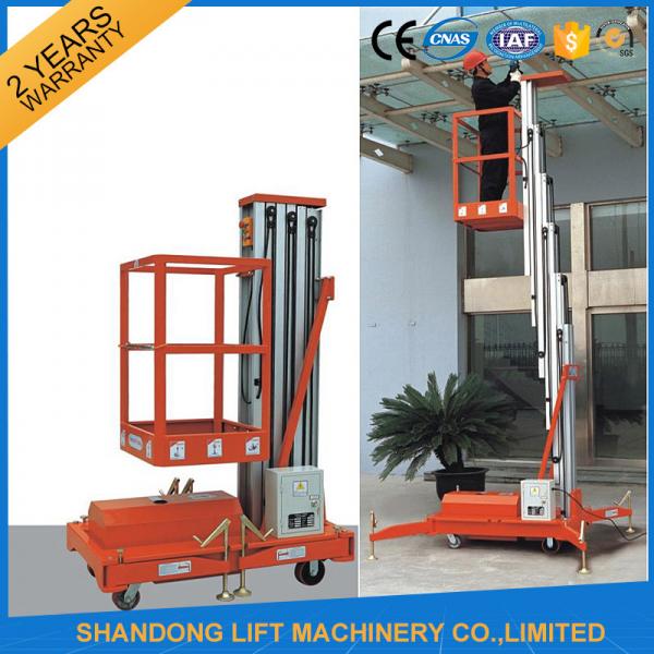 Quality Single Four Mast Aluminum Alloy Aerial Work Platform Lift For Aerial Work CE Hydraulic for sale