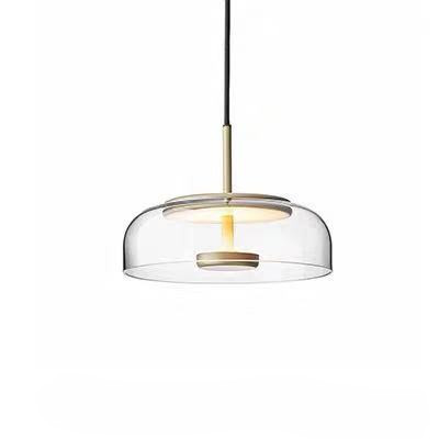 Quality 360 Degree Beam Angle Dinning Room 23*7cm Glass Pendant Light for sale