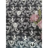 China 100% Cotton Voile Embroidered Eyelet Fabric Two - Tone Lace factory