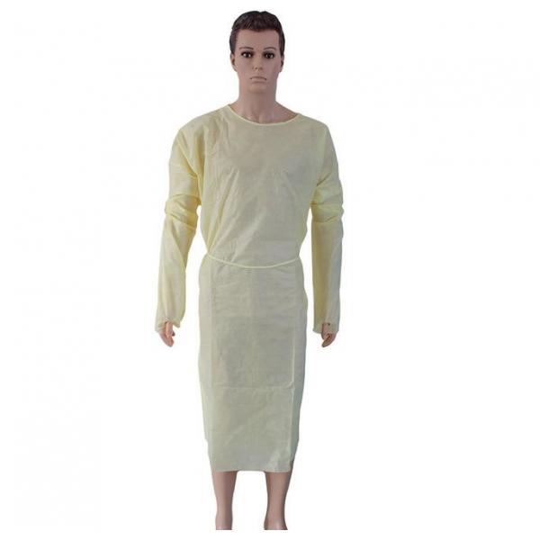Quality Yellow Polypropylene Disposable Coveralls Medical Accessories S-5XL Size for sale