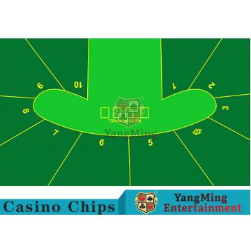 Quality 2400*1400mm Touch Comfort Casino Table Layout Using Three Anti-Free Cloth for sale