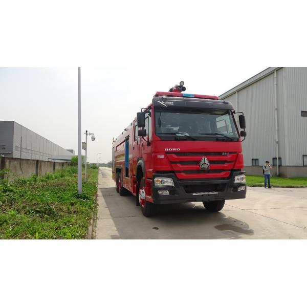 Quality 18 Meter Water Fire Engine , 6x4 336KW Heavy Rescue Vehicle With 10000L Water Capacity for sale