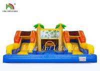 China Waterproof PVC Inflatable Water Slide With Pool / Bouncer Combo Playground factory