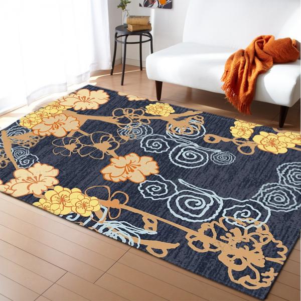 Quality 99.1*152.4cm Flower Pattern Room Rugs Washable Dining Room Floor Mat Floor for sale