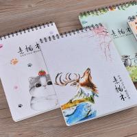 China Diary Black Paper Notepad Coil Sketch Notebook Stationery Gifts Spiral Notebook factory