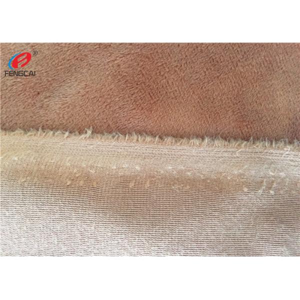 Quality 2 Pile Height Polyester Knitted Minky Plush Fabric Solid Color Soft Velboa for sale