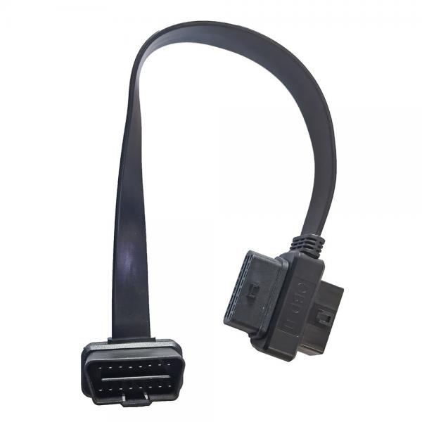Quality T Type Flat OBDII Diagnostic Cable J1962 16 Pin Male To Female Length 30cm for sale