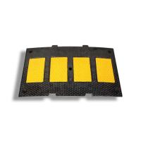 China Non Slip Rubberised Speed Breakers , Yellow And Black Speed Bumps Cushion factory