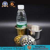 China Water Holder Casino Game Accessories Baccarat Texas Poker Customize Clay Iron ABS Roulette Table Cup factory