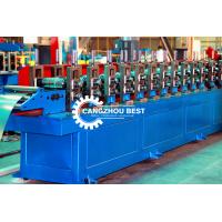 China PLC Metal 10m/Min Door Frame Forming Machine With Lock Hole Station factory
