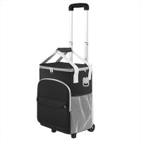 Quality Picnic Insulated Trolley Cooler Bag With Wheels Cart Keep Cool Warm 2x8x15" for sale