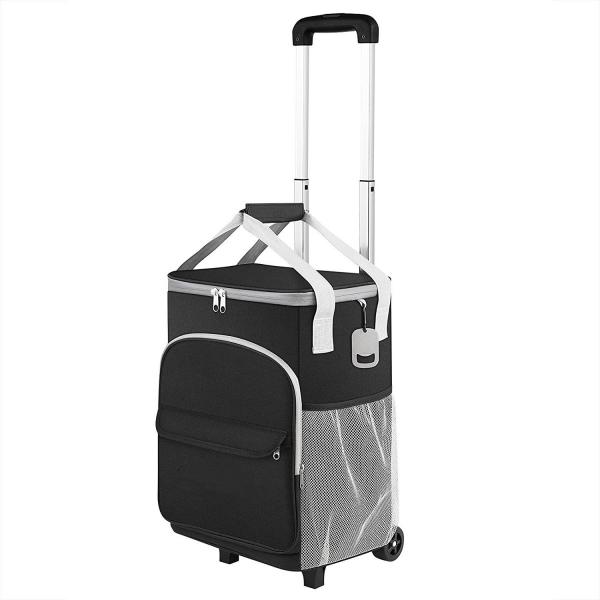 Quality Picnic Insulated Trolley Cooler Bag With Wheels Cart Keep Cool Warm 2x8x15