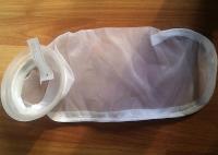 China Liquid Filter Bag Nylon Fabric Netting Mesh Foldable with Drawstring / Plastic Ring factory
