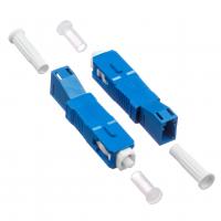 China SC Fiber Optic Connectors Adaptor Low Insertion With Blue Plastic Housing factory