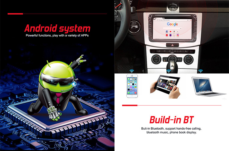 Multimedia OEM Car Radio 8 Inch With Physical Buttons GPS Navigation System