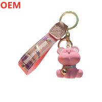China Custom 3d PVC Plastic Cartoon Keychain OEM Design Cute Mini Plastic Keychain Customization factory