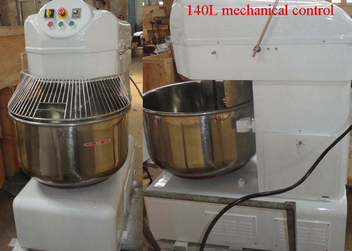 China 140L Heavy Duty Electric Food Mixer , Spiral Dough Mixer For 50KG Dough factory
