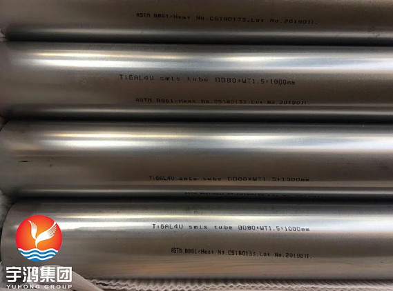Quality ASTM B338 / ASME SB338 Grade 5 / UNS R56400 Titanium Alloy Seamless Tubes for sale