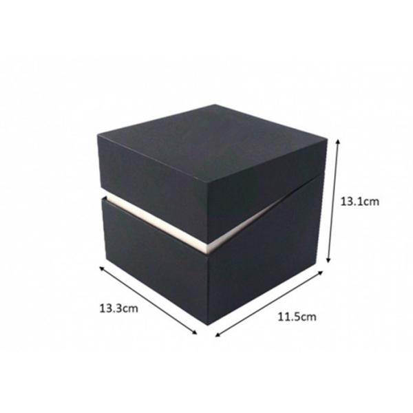 Quality Black Cardboard Jewelry Boxes , Handmade Recyclable Gift Box For Wrist Watch for sale
