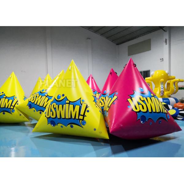 Quality 2.5m Inflatable Water Floating Marker buoys With Logo Yellow / Pink for sale