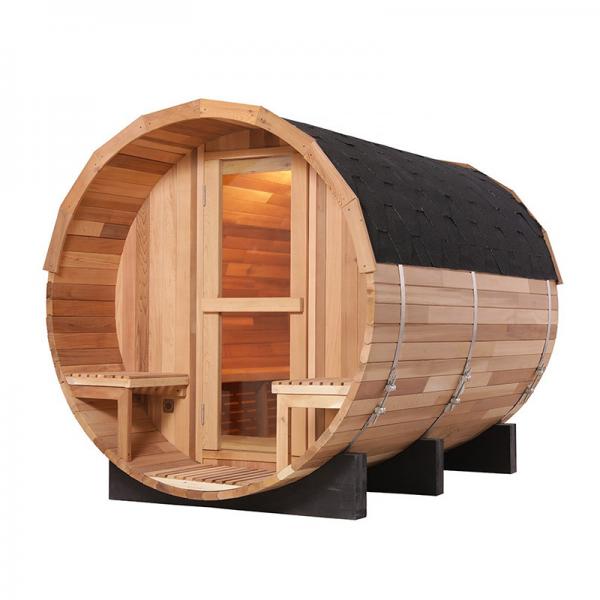 Quality Red Cedar Wood Traditional Sauna Room Far infrared Barrel Steam Room for sale