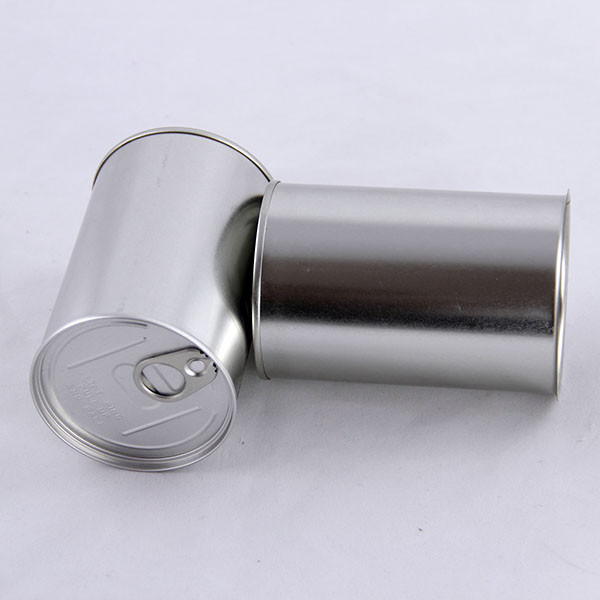 Quality Straight round tin Plate cans / canisters for cooked food / drink / fruit for sale