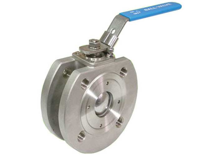 Quality 1 pc wafer flanged ball valve , 2 pc ball valve Stainless Steel Material for sale