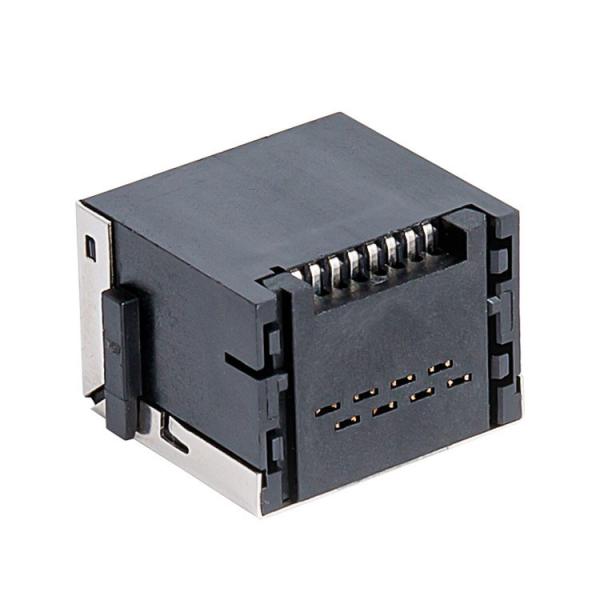 Quality Copper Alloy Shield Rj45 Connector With Panel Stop Tab Up 8P8C SMT for sale